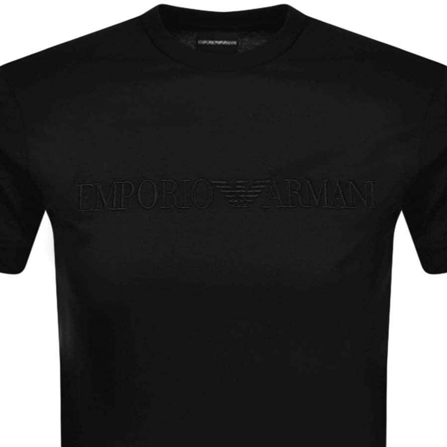 Alternative Image for ProductEmporio Armani Crew Neck Logo T Shirt Black2